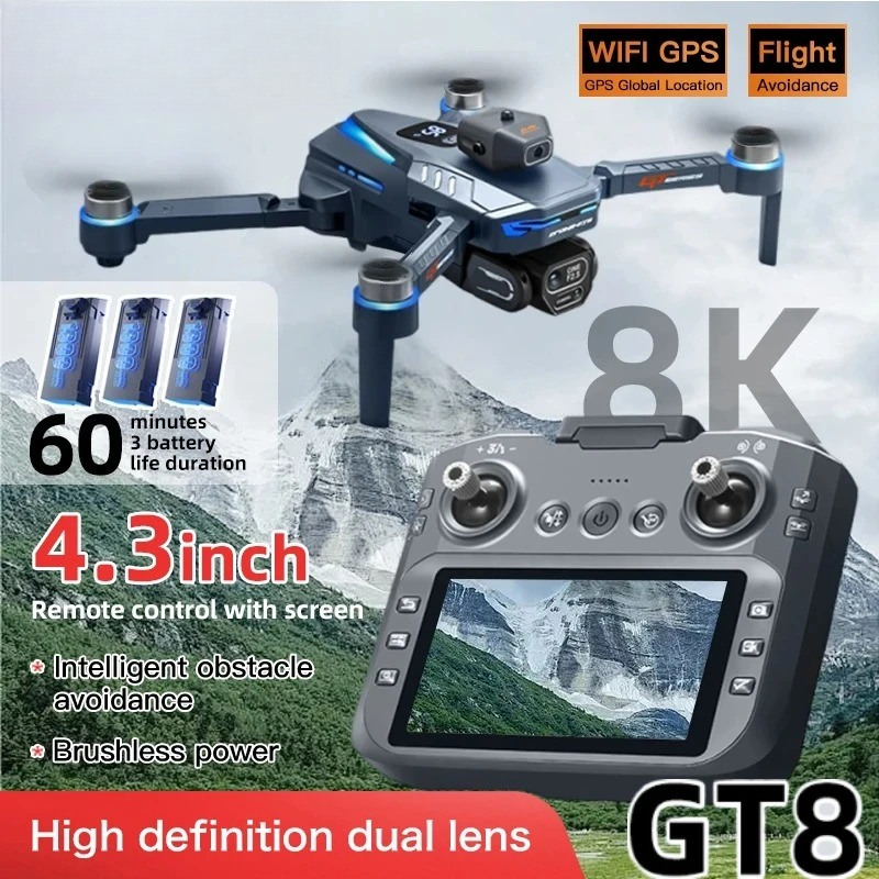 Drone Gps Rc Tt36 - Drone Originale GT8 8K Professionale con