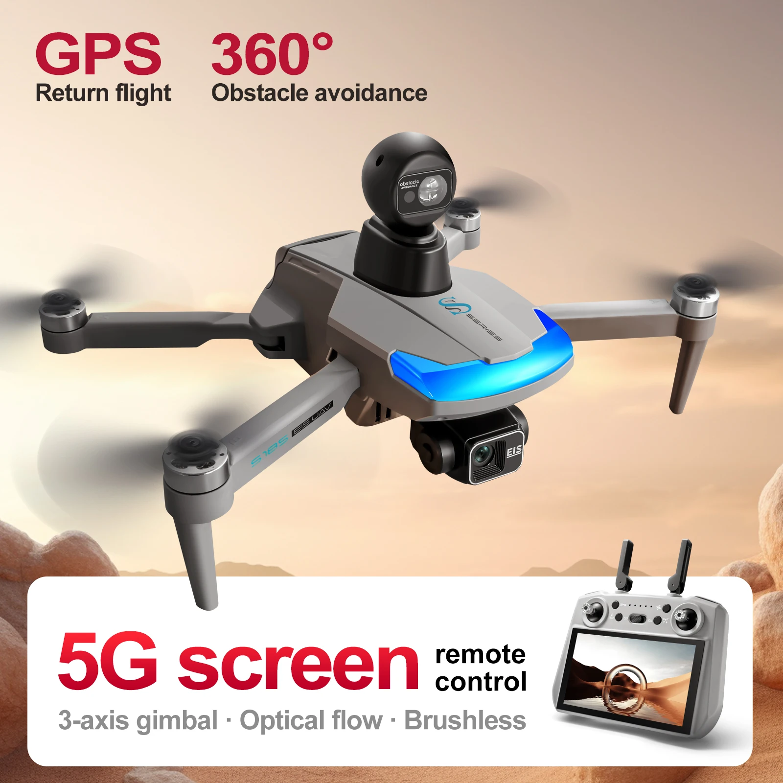 Drone Gps Rc Tt36 - S185 Drone professionale 2.7K HD doppia