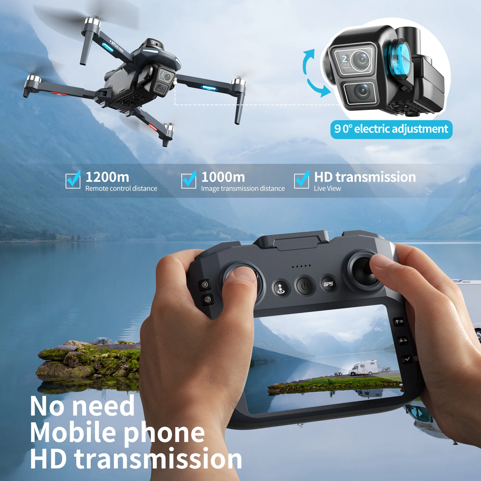 Drone Originale XT606 Professi - Drone Gps Rc Tt36 recensione e prezzo