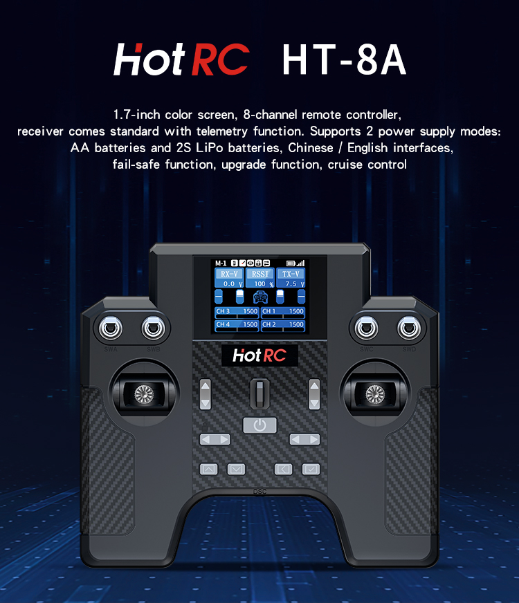 Radiocomando HotRC HT-8A 2.4G  - Drone Motor Rc Car recensione e prezzo