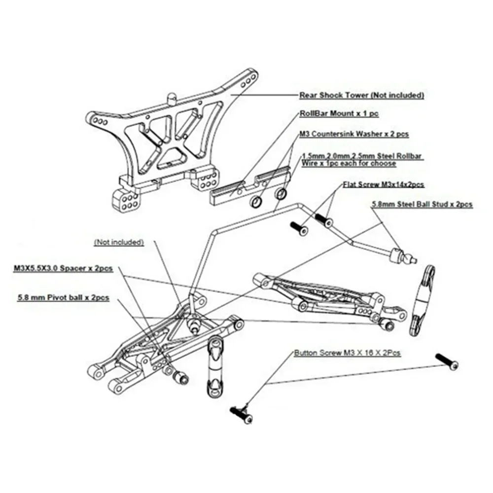 Kit barra antirollio anteriore - Rc Suspension Arm recensione e prezzo